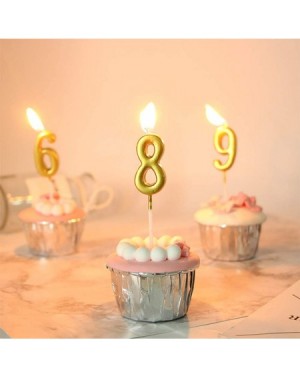 Birthday Candles 10 PCS Cake Numeral Candles- Birthday Numeral Candles- Number 0-9 Glitter Cake Topper Decoration for Birthda...