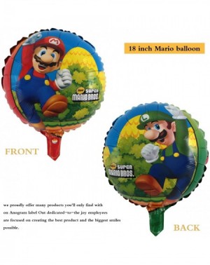 Balloons 27Pcs Mario Birthday Party Supplies-Super Mario Bros Happy Birthday Decorations-Super Mario Brothers Party Supplies ...