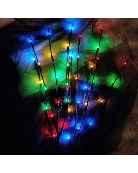 Indoor String Lights 4 Pack Branch Lights 30" 20LED Lighted Branches Battery Operated Milcolor Led Twigs Lighted Willow Branc...