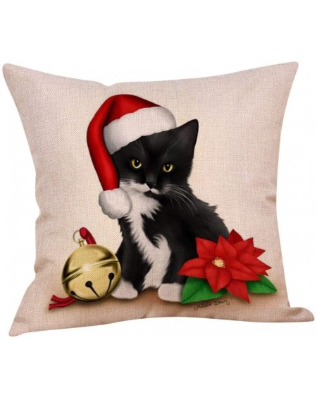 Swags Christmas Decor Christmas Throw Pillow Cover Pillowcases Decorative Sofa Cushion Cover- Christmas Ornaments Advent Cale...