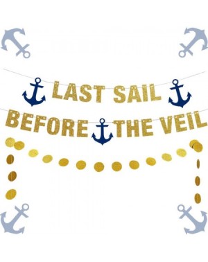 Banners Set of 2 Last Sail Before the Veil Banner Nautical Bachelorette Party Banner Sailor Theme Party Decor Anchor Cruise B...
