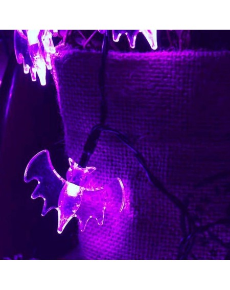 Outdoor String Lights Halloween String Light Halloween Pumpkins Bats Ghosts Light Battery Powered Remote Control Timer 8 Ligh...
