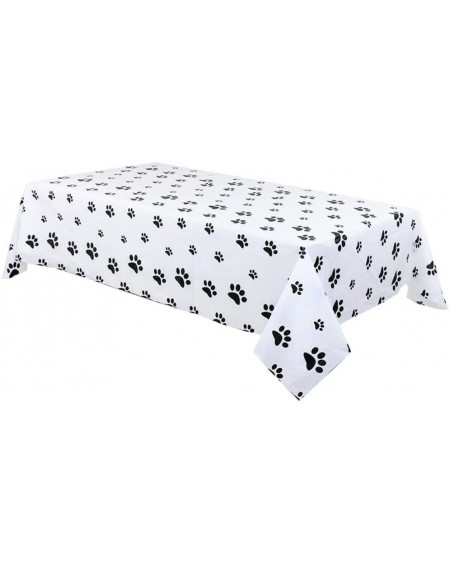 Tablecovers Puppy Themed Birthday Party Decorations - Puppy Paw Print Plastic Tablecloth - 54 x 108 inches-Disposable Table C...
