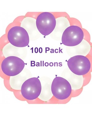 Balloons 100 Count 320 Grams Thickened Assorted Color Balloons for Baby- Birthday- Wedding- Church- 12 Inches- White- Light P...