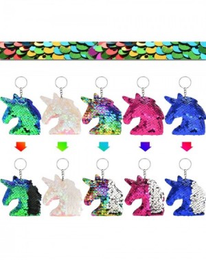 Party Favors Flip Sequin Unicorn Keychains Colorful Unicorn Key Chain for Handbag Purse Party Embellishment (Color Set 1- 15 ...
