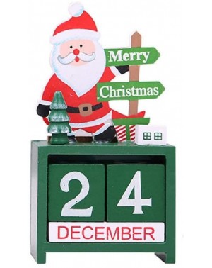 Advent Calendars Christmas Advent Countdown Calendar Number Date Wooden Blocks Tabletop Desk Calendar Decoration for Home Off...