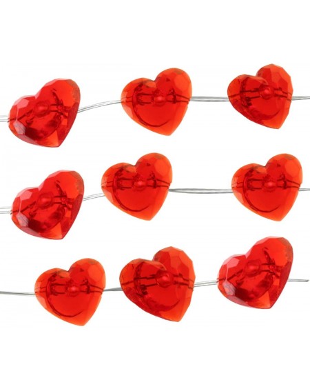 Indoor String Lights Heart Shaped String Lights 10 FT 40 LEDs 12 Modes 8 Speeds with Remote Timer - Battery Operated - Copper...