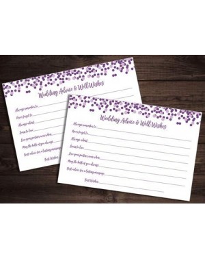 Confetti 50 Wedding Advice and Well Wishes - Purple Confetti (50-Cards) - C818DQ34W9G $8.79