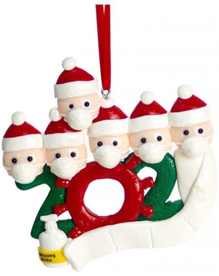 Ornaments 2020 Christmas Personalized Name Survived Family Decorative Santa Claus Hanging Ornaments-Ideal Kids- Warm Decorati...