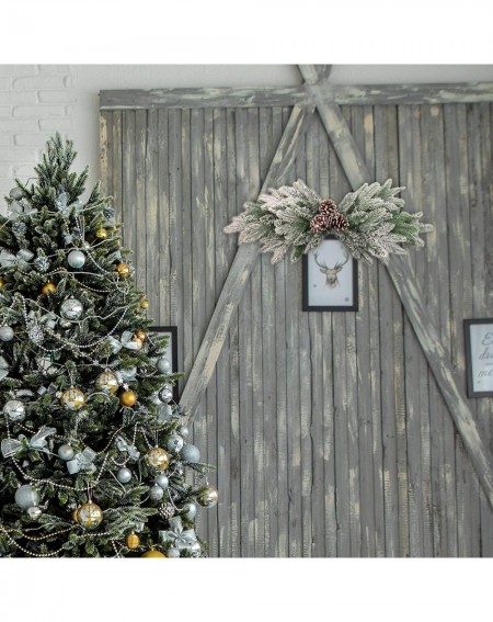 Swags 21" Snow Flocked Christmas Pine Pick- Xmas Décor- Great for Front Door Swag- Trim a Tree- Christmas Wreaths- Alone- or ...