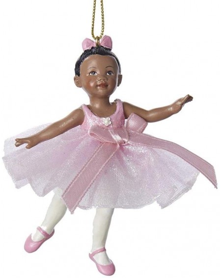 Ornaments 3.25" Resin African American Little Ballerina Ornament - C711N9V3C8V $20.86