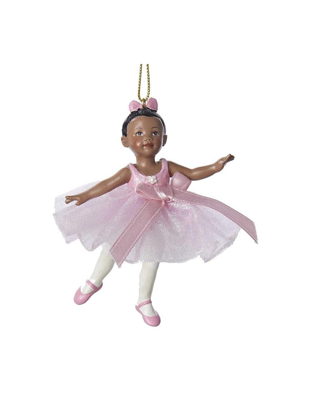 Ornaments 3.25" Resin African American Little Ballerina Ornament - C711N9V3C8V $13.00