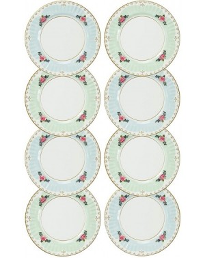 Tableware Truly Scrumptious Large Pastel Dinner Paper Plates for a Tea Party- Wedding or Birthday- Blue/Green - CY12BXWATPZ $...