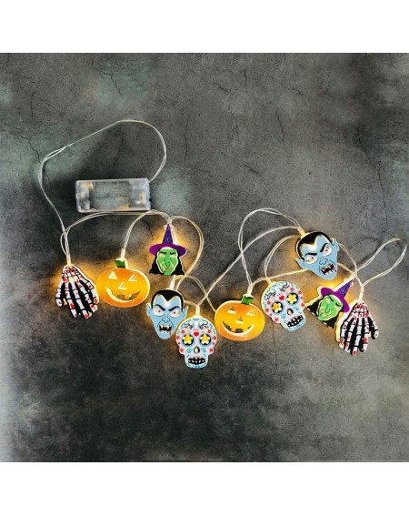 Outdoor String Lights Halloween Lights String Pumpkin Skull Decoration Light 20LED Lights-Halloween Decorations - C1 - CW19ET...