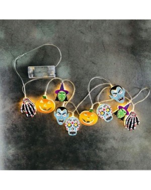 Outdoor String Lights Halloween Lights String Pumpkin Skull Decoration Light 20LED Lights-Halloween Decorations - C1 - CW19ET...