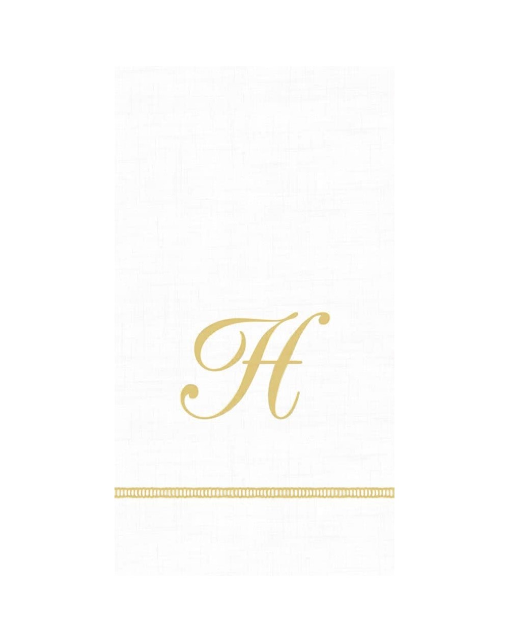 Tableware 3-Ply Paper Hemstitch Script White Monogram- 15 Count Guest Towel Napkins Letter H - H - CJ189UMAANA $15.29