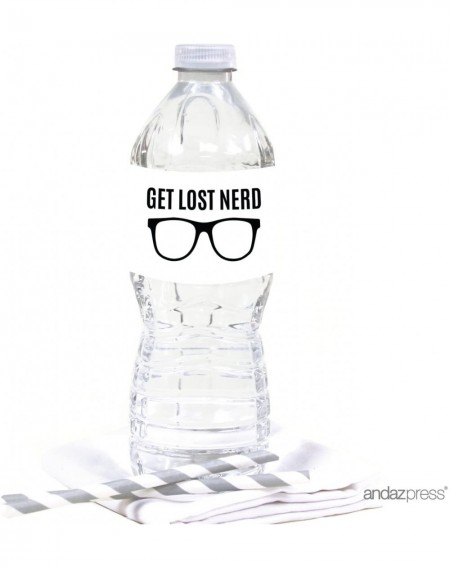 Banners & Garlands Funny Farewell Retirement Party Decorations- Get Lost Nerd- Water Bottle Labels- 20-Pack - Nerd Labels Wat...