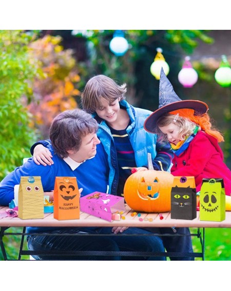 Party Favors Halloween Treats Bags Party Favors - 50 Pcs Kids Halloween Candy Bags for Trick or Treating + 60 Pcs Halloween S...