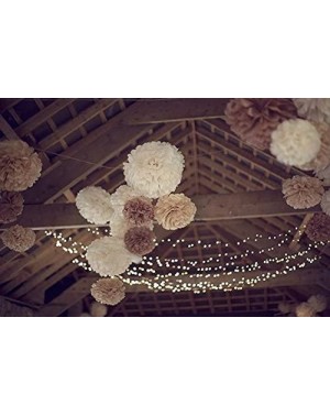Tissue Pom Poms Fall Party Decorations/Harvest Decorations Tan Cream White Tissue Paper Pom Pom for Rustic Wedding Decoration...
