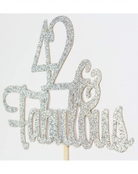 Cake & Cupcake Toppers Glitter Silver 42&Fabulous Anniversary Cake Topper We Still Do 42nd Vow Renewal Wedding Anniversary Ca...
