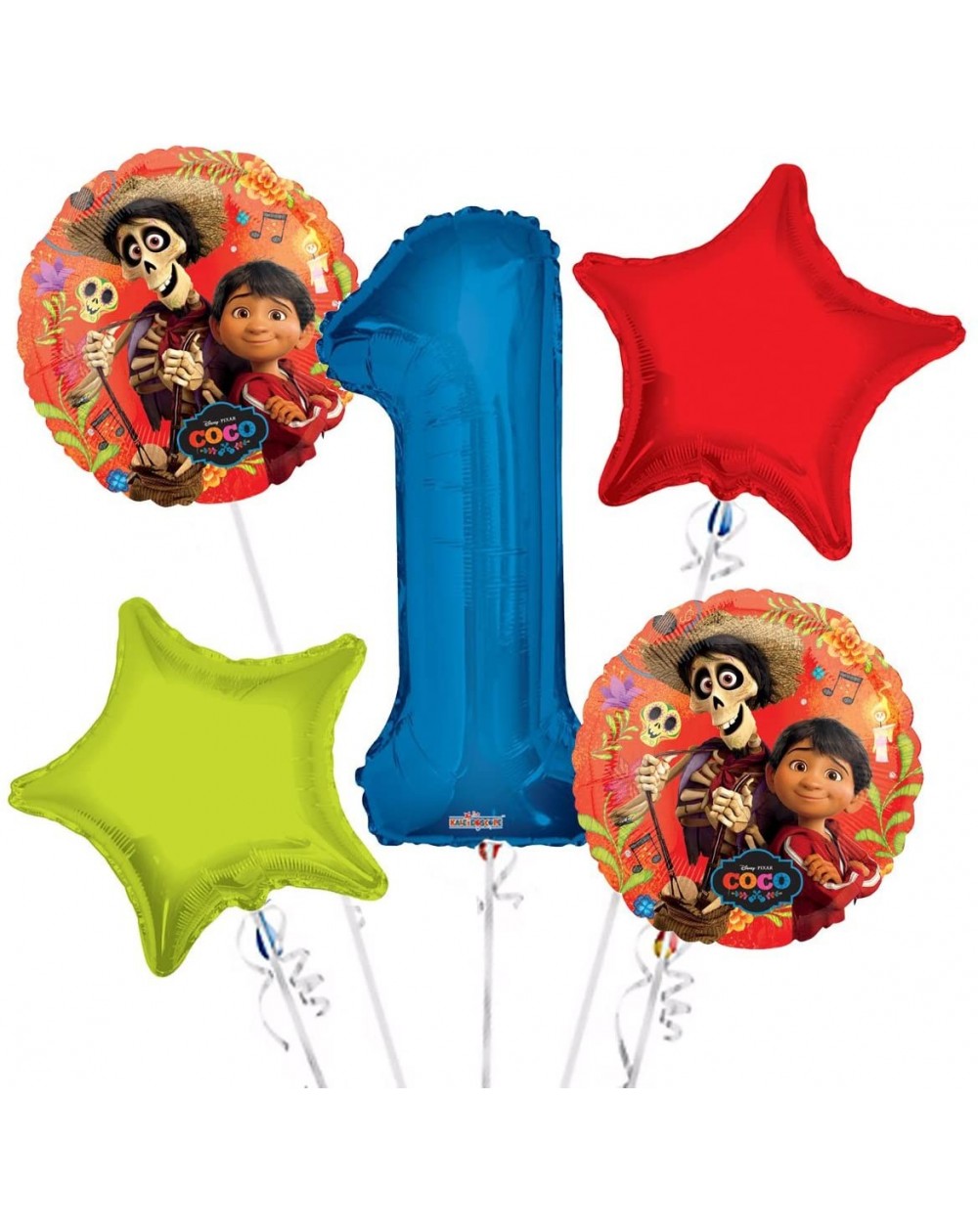 Balloons Coco Hector Balloon Bouquet 1st Birthday 5 pcs - Party Supplies - CU18C77KQHQ $11.66