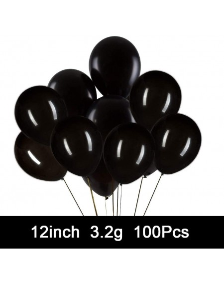 Balloons 12 inch Black Balloons Latex Balloons Helium Balloons Quality Balloons Party Decorations Supplies Pack of 100-3.2g/p...