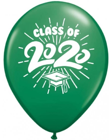 Balloons School Colors Graduation 11" Latex Balloons - Pack of 12 (2020- Green) - Green - CN1950R9NCM $12.56
