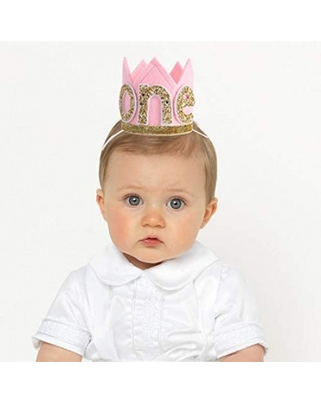 Hats 1st Birthday Baby Wearing a Crown-First Birthday Party Headband- Shiny Crown for Boys or Girls- Newborn Photography Prop...