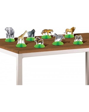 Centerpieces Jungle Safari Animal Mini Centerpieces 16 Piece- 3"- 5.5"- Multicolored - C118GM534NZ $7.54
