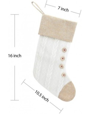 Stockings & Holders Knit Christmas Stockings Set of 3 Large Plain DIY Xmas Holiday Fireplace Hanging Decoration Gifts for Fam...