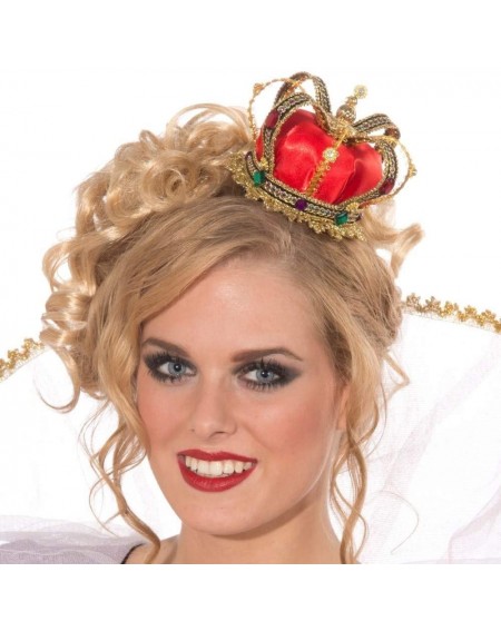 Adult Novelty Party Supplies Unisex-Adults Mini Queen Crown- Gold- Standard- Multi - CS11CGXCK0T $24.56