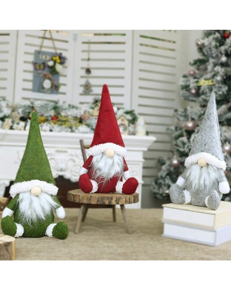 Ornaments Christmas Decorations Home Decor-Christmas Ornaments Plush Long Hat Forest Man Figurine Xmas Santa Claus Faceless D...
