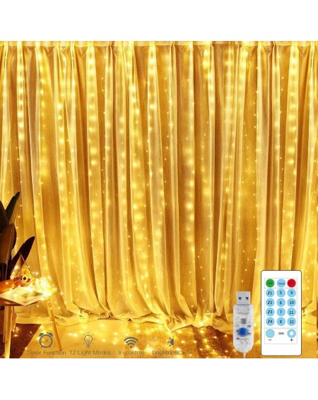 Indoor String Lights Curtain Lights Twinkle Fairy Lights 9.8ft×9.8ft - CR19HI660M7 $8.49