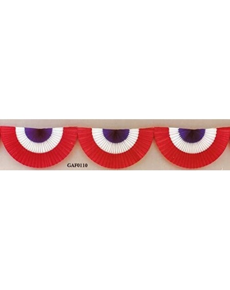 Banners & Garlands 10 Foot Tissue Bunting Garland- Red White Blue - Patriotic - Red/White/Blue - CU11YU4P8Y7 $8.57