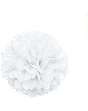 Tissue Pom Poms 10pcs White Tissue Hanging Paper Pom-poms- Flower Ball Wedding Party Outdoor Decoration Premium Tissue Paper ...