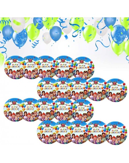 Party Tableware Cocomelon Party 9" plates - Cocomelon birthday party supplies for Kids Birthday(20 pcs) - CV19EGXXLD3 $9.14