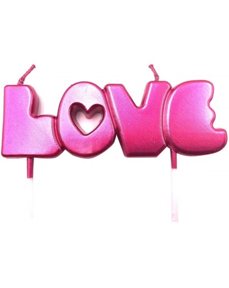 Cake Decorating Supplies NumberCandle Love Red Cake Topper Candle Best Cake Decoration for Weddings- Anniversaries- Valentine...