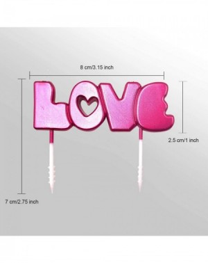Cake Decorating Supplies NumberCandle Love Red Cake Topper Candle Best Cake Decoration for Weddings- Anniversaries- Valentine...