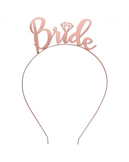 Adult Novelty Bride Headband Tiara Rose Gold - Bridal Shower- Bachelorette Party- Tiara Headband HdBd(Bride) RSG - Bride (Ros...