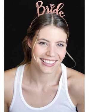 Adult Novelty Bride Headband Tiara Rose Gold - Bridal Shower- Bachelorette Party- Tiara Headband HdBd(Bride) RSG - Bride (Ros...