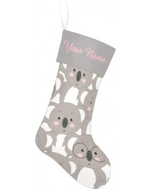Stockings & Holders Christmas Stocking Custom Personalized Name Text Cute Koala Bear for Family Xmas Party Decor Gift 17.52 x...
