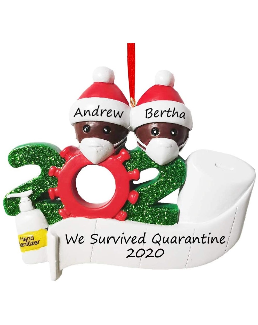 Ornaments Personalized Christmas Ornaments Kit-2020 Quarantine Survivor Customized Decorating Name Hanging Ornaments with Fac...