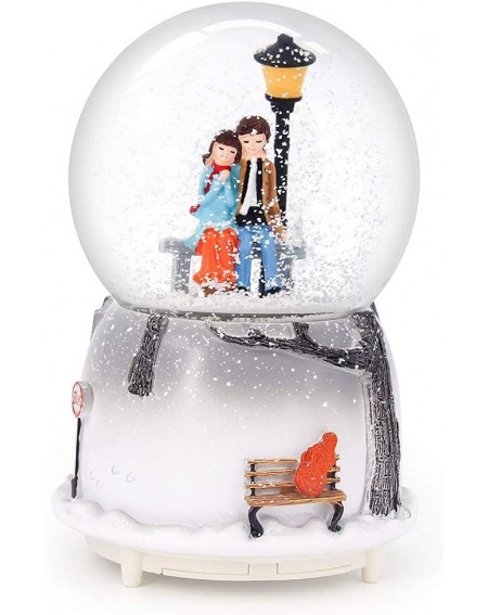 Personalized Snow Globe Musical Box with Colorful Changing LED Lights- Home Décor Christmas Brithday (Romantic 2) - CS192A9HTDM
