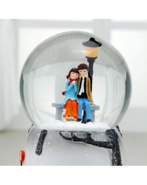 Snow Globes Personalized Snow Globe Musical Box with Colorful Changing LED Lights- Home Décor Christmas Brithday (Romantic 2)...