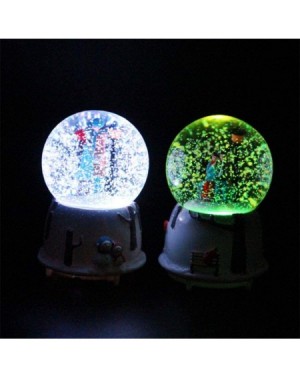 Snow Globes Personalized Snow Globe Musical Box with Colorful Changing LED Lights- Home Décor Christmas Brithday (Romantic 2)...