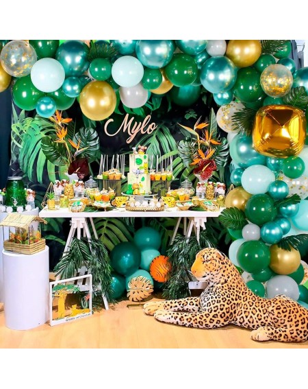 Balloons Jungle Theme Party Supplies Baby Shower -167pcs Balloon Garland Kit-DIY Green Balloon Arch Garland with Palm Leaves ...