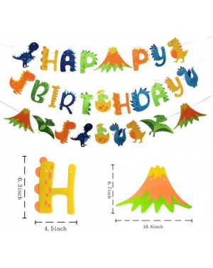 Banners & Garlands Dinosaur Birthday Party Decorations Kit-Dinosaurs Happy Birthday Banner-Glittery Dinosaur Cake Topper and ...