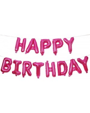 Balloons Happy Birthday Balloons Banner-16 Inch Hot Pink Aluminum Foil Banner Letter Balloons for Birthday Party Decorations ...