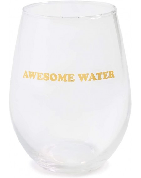 Favors Slant Collections Stemless Wine Glass- 20-Ounce- Awesome Water - Awesome Water - CA18CC739LR $29.13