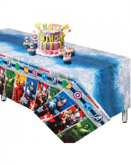 Tablecovers Plastic Tablecloth for Avengers Themed Birthday Party-72" x 52" Disposable Table Cover - CN199DXOZL4 $9.96